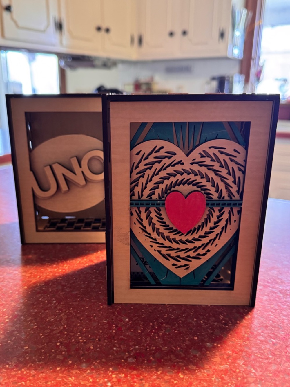 Handcrafted by me customizable Wood Card/Uno Box Holder buyers choice of 1 - Picture 6 of 6